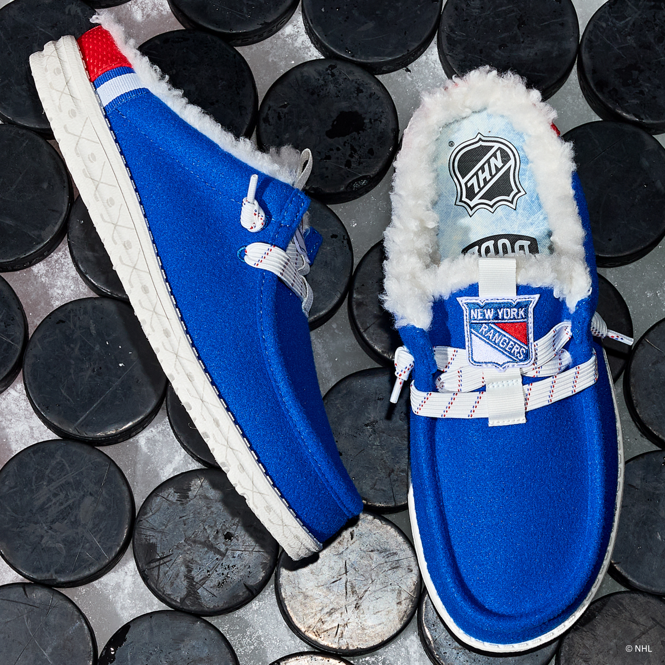 Alternative view of NHL New York Rangers Wally Slip - Varsity Blue/Red