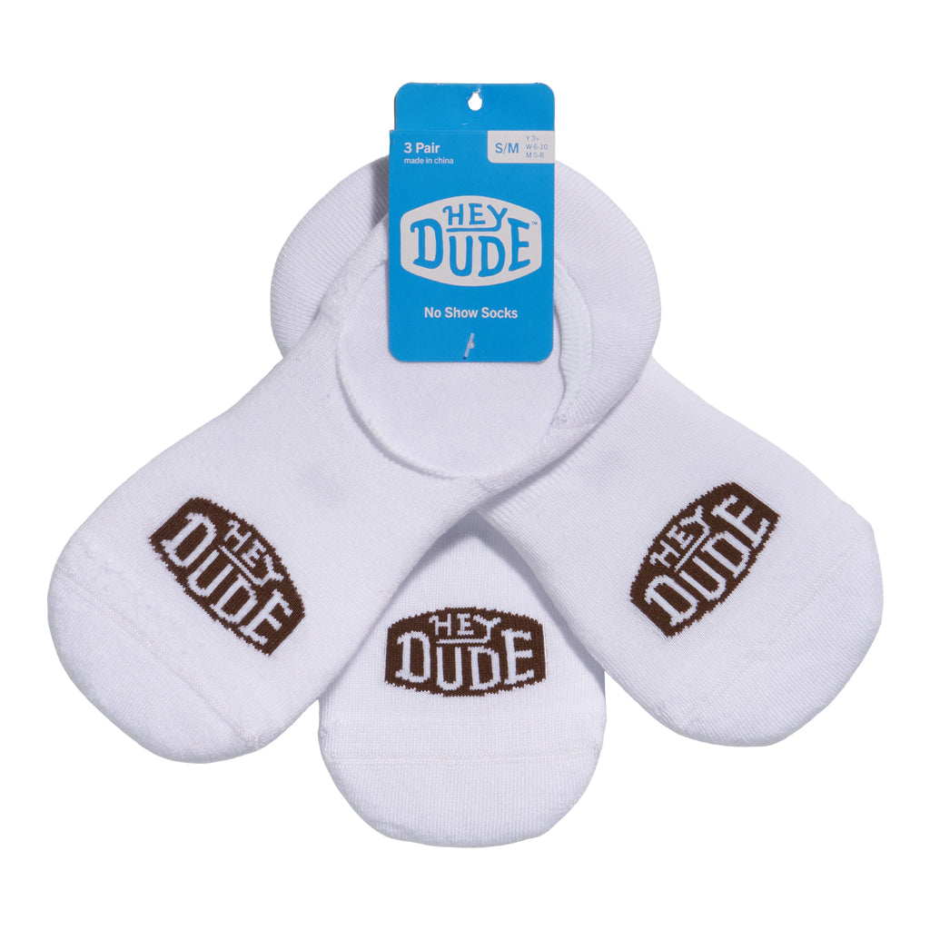 Alternative view of HEYDUDE No Show Sock 3 Pack - White