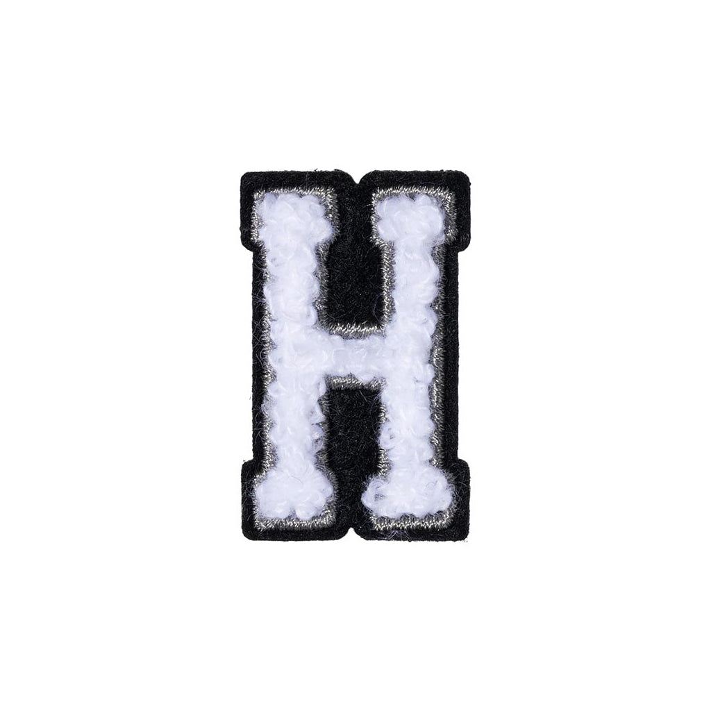Letter H Patch - H Black/White