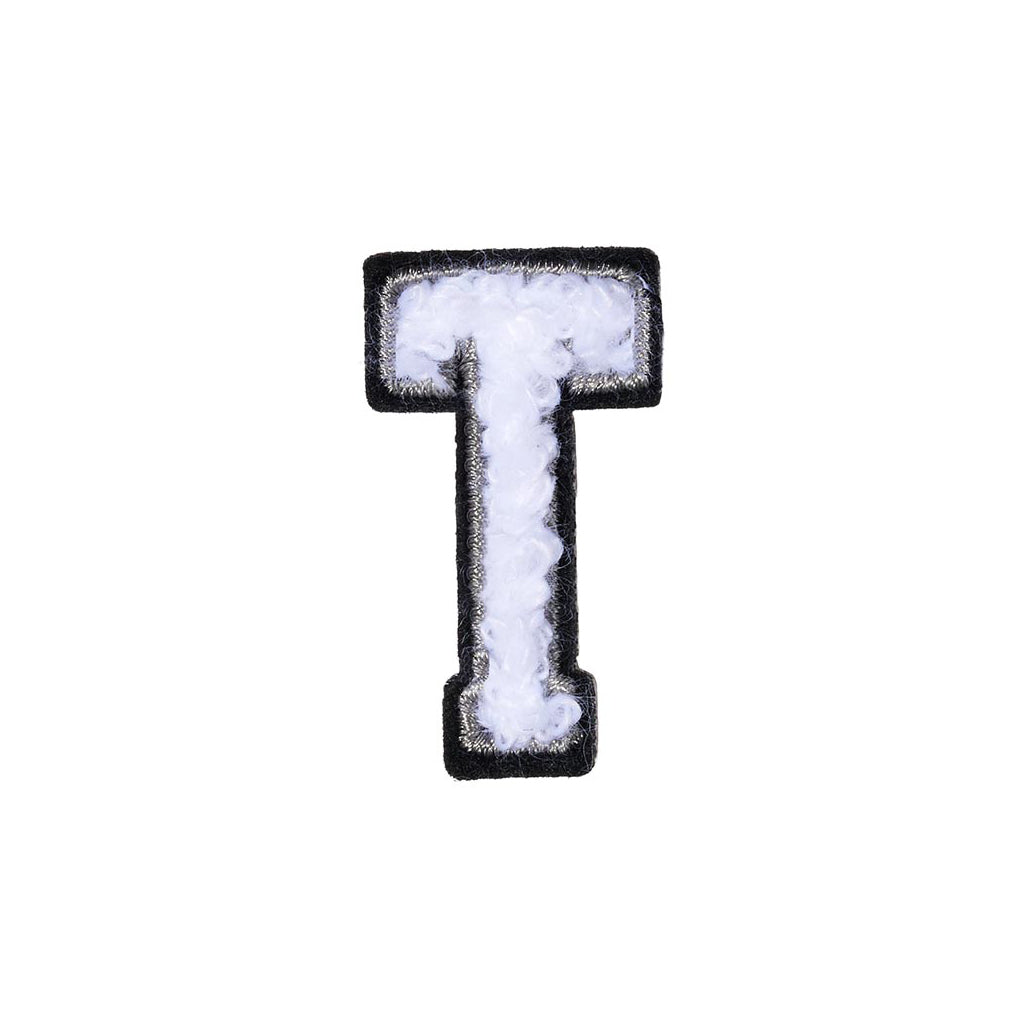 Letter T Patch - T Black/White