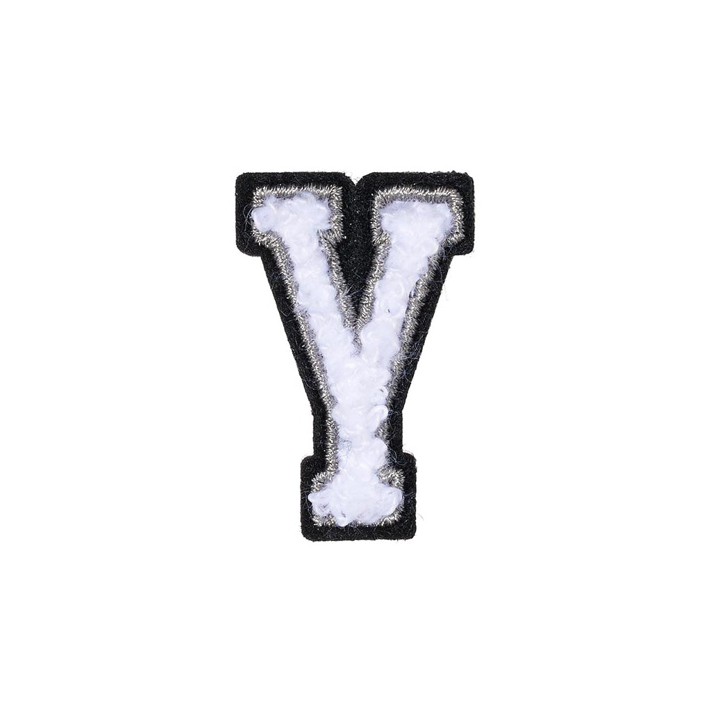 Letter Y Patch - Y Black/White