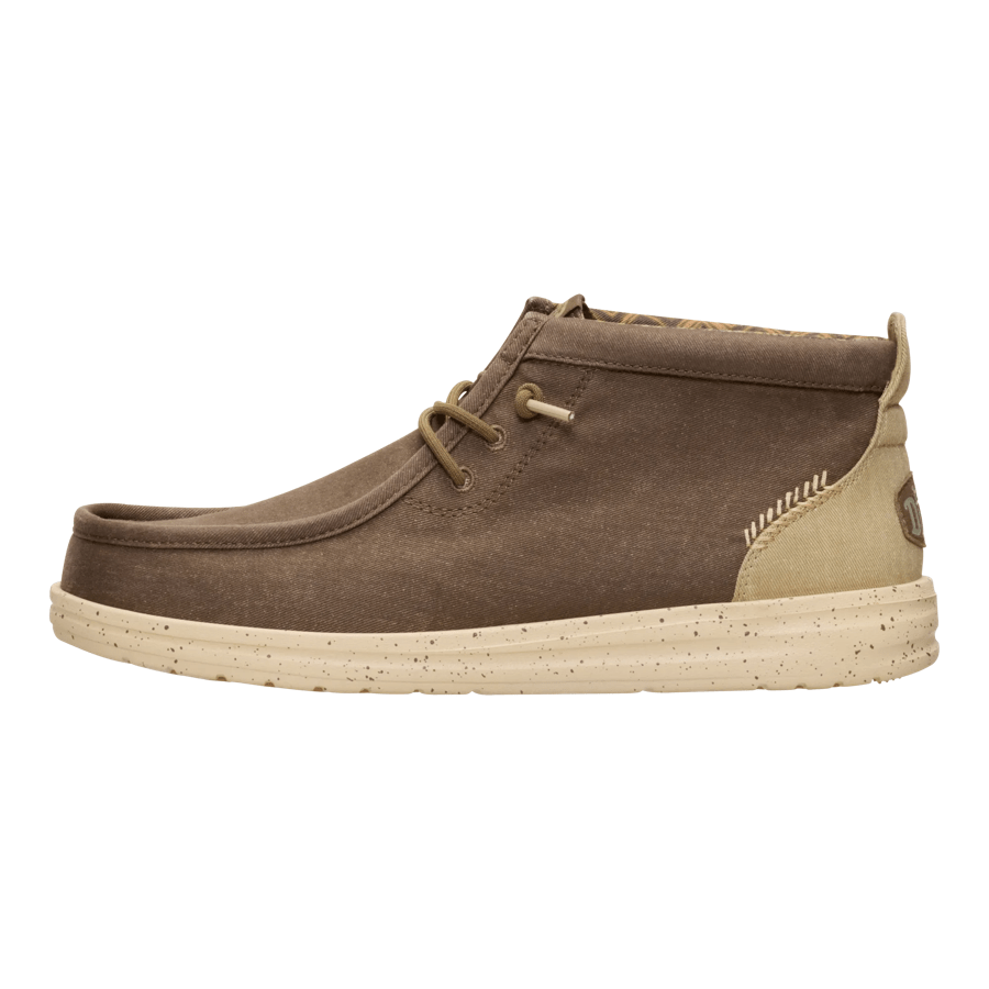 Wally Mid Gripr Stretch Canvas - Teak Brown/Multi