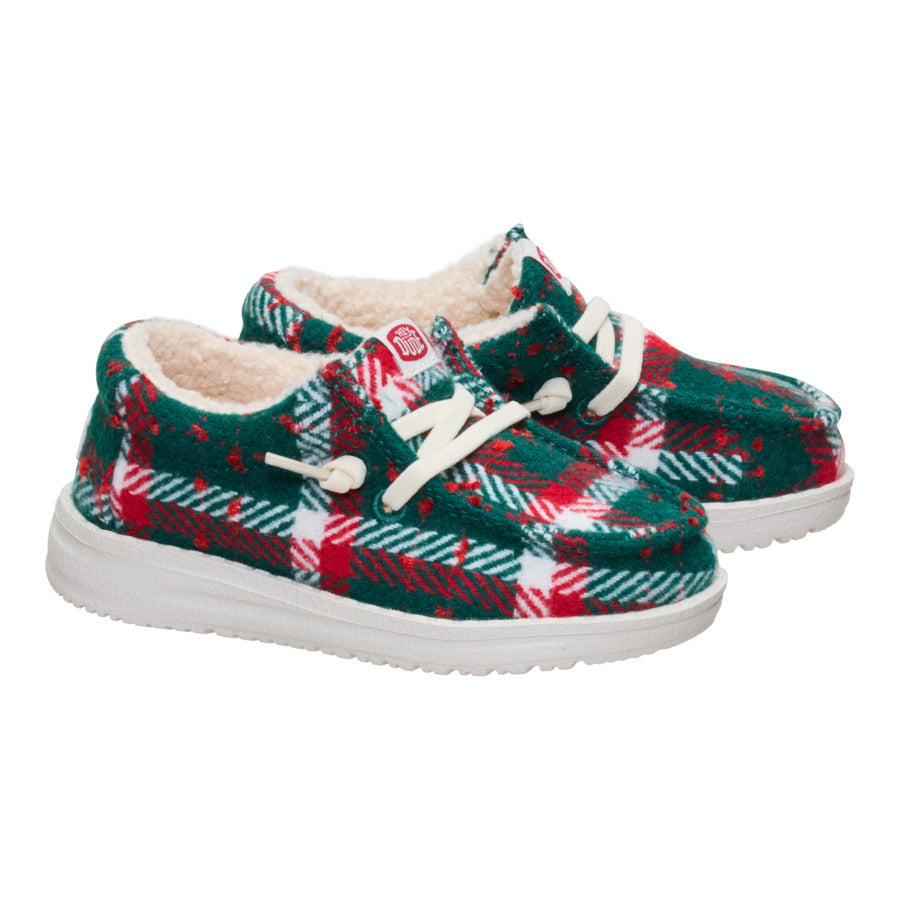 Alternative view of Wally Toddler Confetti Plaid Cozy - Red/Green/Multi