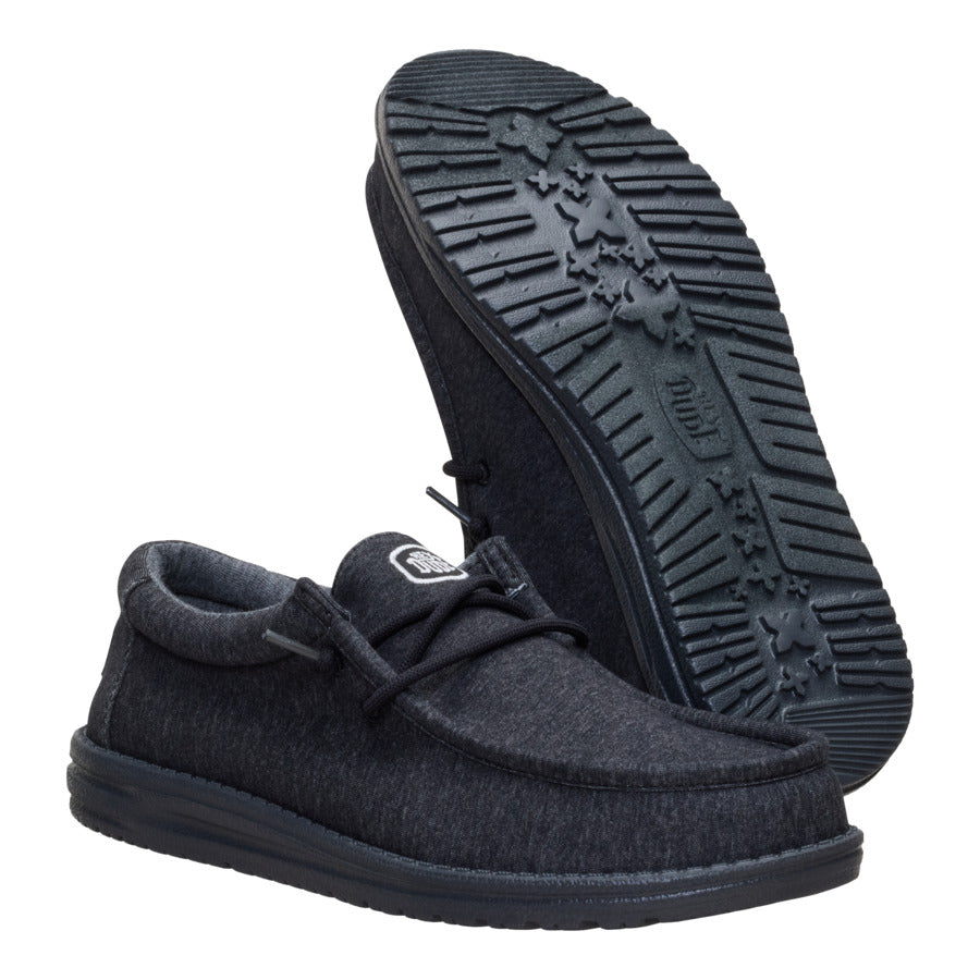 Wally Stretch Jersey Wide - Heather Black/Black - Image 4