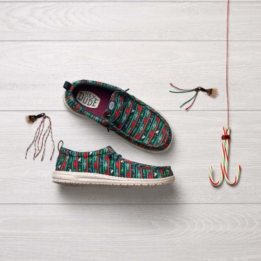 Alternative view of Wally Fishmas Sweater - Pine Green/Multi